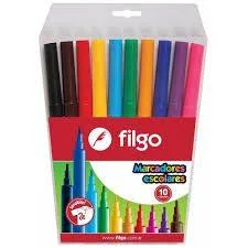 Marcadores Escolares Filgo x10 Colores