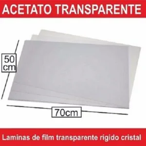 ACETATO TRANSPARENTE 50x70cm 200 micrones