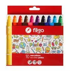 Marcador Escolar FILGO Jumbo X 10 Colores