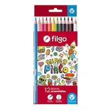 Lápices de Colores FILGO PINTO x 12 Largos