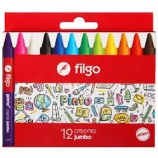 Crayones de Cera FILGO PINTO JUMBO x 12 Colores