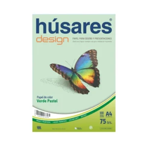 Resma Husares A4 Color Verde Pastel 75 gr x 100 hojas
