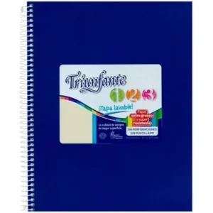 Cuaderno 21x27 con Espiral Forrado Araña x 100 hojas Triunfante