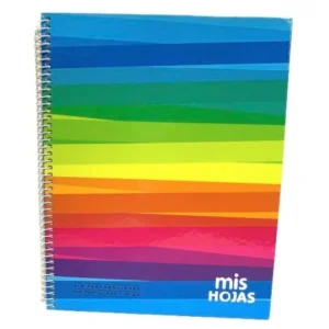 Cuaderno Mis Hojas Espiral 21x27cm x100 hojas Tapa Dura - Cuadros